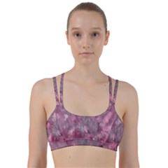 Abstract-pink Line Them Up Sports Bra by nateshop