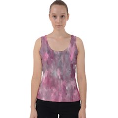 Abstract-pink Velvet Tank Top