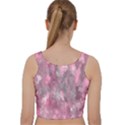 Abstract-pink Velvet Racer Back Crop Top View2