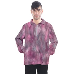 Abstract-pink Men s Half Zip Pullover