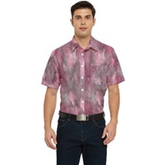 Abstract-pink Men s Short Sleeve Pocket Shirt  by nateshop