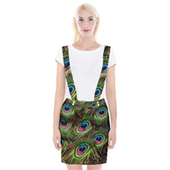 Peacock-feathers-color-plumage Braces Suspender Skirt by Celenk