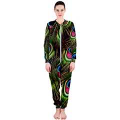 Peacock-feathers-color-plumage Onepiece Jumpsuit (ladies)