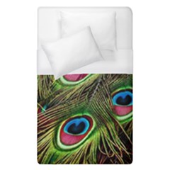 Peacock-feathers-color-plumage Duvet Cover (single Size) by Celenk