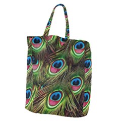 Peacock-feathers-color-plumage Giant Grocery Tote by Celenk