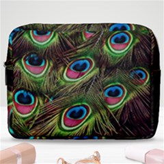 Peacock-feathers-color-plumage Make Up Pouch (large) by Celenk