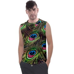 Peacock-feathers-color-plumage Men s Regular Tank Top by Celenk