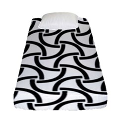 Background-black White Fitted Sheet (single Size) by nateshop