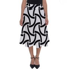 Background-black White Perfect Length Midi Skirt by nateshop