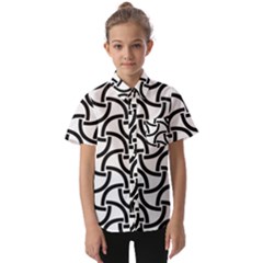 Background-black White Kids  Short Sleeve Shirt by nateshop