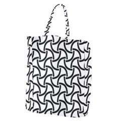 Background-black White Giant Grocery Tote