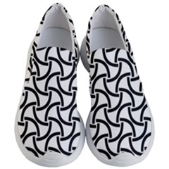 Background-black White Women s Lightweight Slip Ons by nateshop