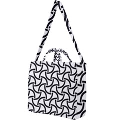 Background-black White Square Shoulder Tote Bag by nateshop