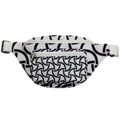 Background-black White Fanny Pack by nateshop