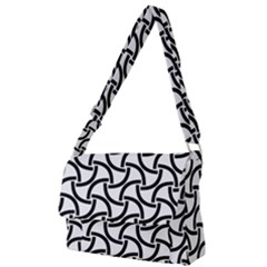 Background-black White Full Print Messenger Bag (l) by nateshop