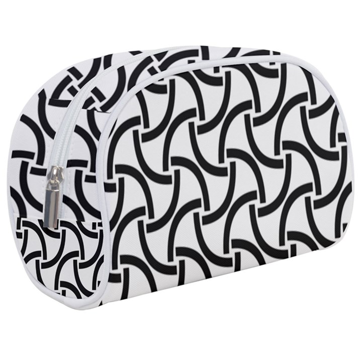 Background-black White Make Up Case (Medium)