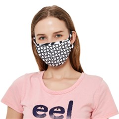 Background-black White Crease Cloth Face Mask (adult) by nateshop