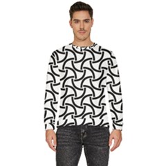 Background-black White Men s Fleece Sweatshirt