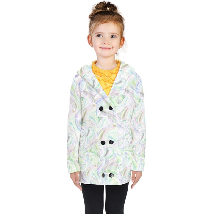 Background-design Kids  Double Breasted Button Coat