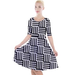 Basket Quarter Sleeve A-line Dress by nateshop