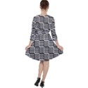 Basket Quarter Sleeve Ruffle Waist Dress View2