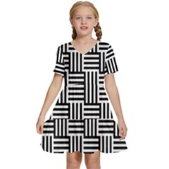 Basket Kids  Short Sleeve Tiered Mini Dress by nateshop