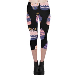 Birthday-cake Capri Leggings  by nateshop