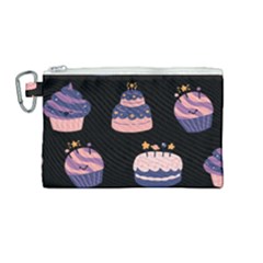 Birthday-cake Canvas Cosmetic Bag (medium) by nateshop