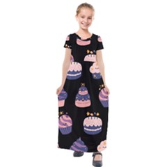 Birthday-cake Kids  Short Sleeve Maxi Dress by nateshop