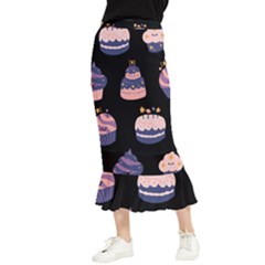 Birthday-cake Maxi Fishtail Chiffon Skirt by nateshop