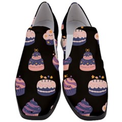 Birthday-cake Women Slip On Heel Loafers by nateshop