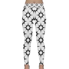 Black-white Classic Yoga Leggings by nateshop