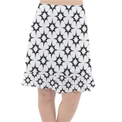 Black-white Fishtail Chiffon Skirt by nateshop