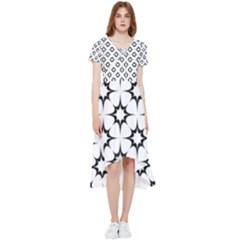 Black-white High Low Boho Dress by nateshop