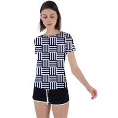 Basket Back Circle Cutout Sports Tee by nateshop