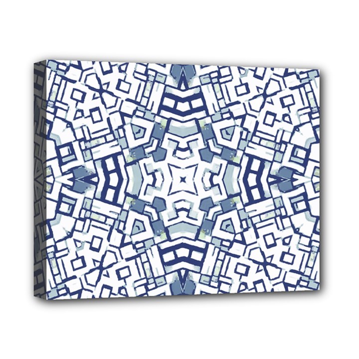 Blue-design Canvas 10  x 8  (Stretched)