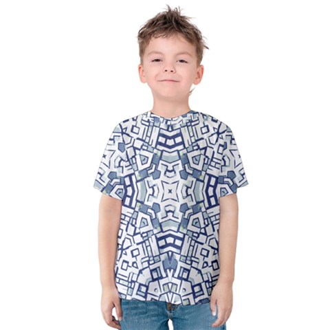 Blue-design Kids  Cotton Tee by nateshop