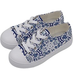 Blue-design Kids  Low Top Canvas Sneakers by nateshop