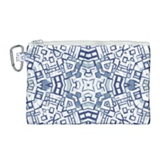 Blue-design Canvas Cosmetic Bag (large) by nateshop