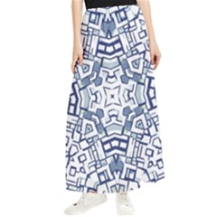 Blue-design Maxi Chiffon Skirt by nateshop