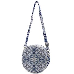 Blue-design Crossbody Circle Bag by nateshop