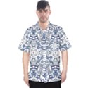 Blue-design Men s Hawaii Shirt View1