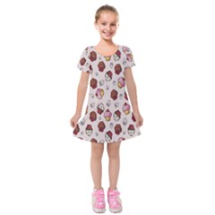 Cake-birthday Kids  Short Sleeve Velvet Dress by nateshop