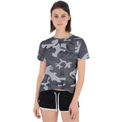 Camouflage Open Back Sport Tee