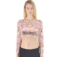 Cat-cats Long Sleeve Crop Top by nateshop