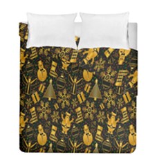 Christmas Gold Duvet Cover Double Side (full/ Double Size) by nateshop