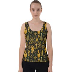 Christmas Gold Velvet Tank Top by nateshop