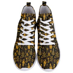 Christmas Gold Men s Lightweight High Top Sneakers by nateshop