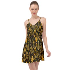 Christmas Gold Summer Time Chiffon Dress