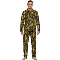 Christmas Gold Men s Long Sleeve Velvet Pocket Pajamas Set by nateshop